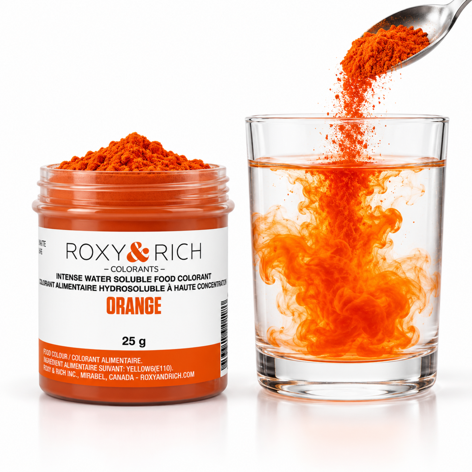 Roxy & Rich Roxy & Rich - Water Soluble Powdered Color, Orange - 25 g