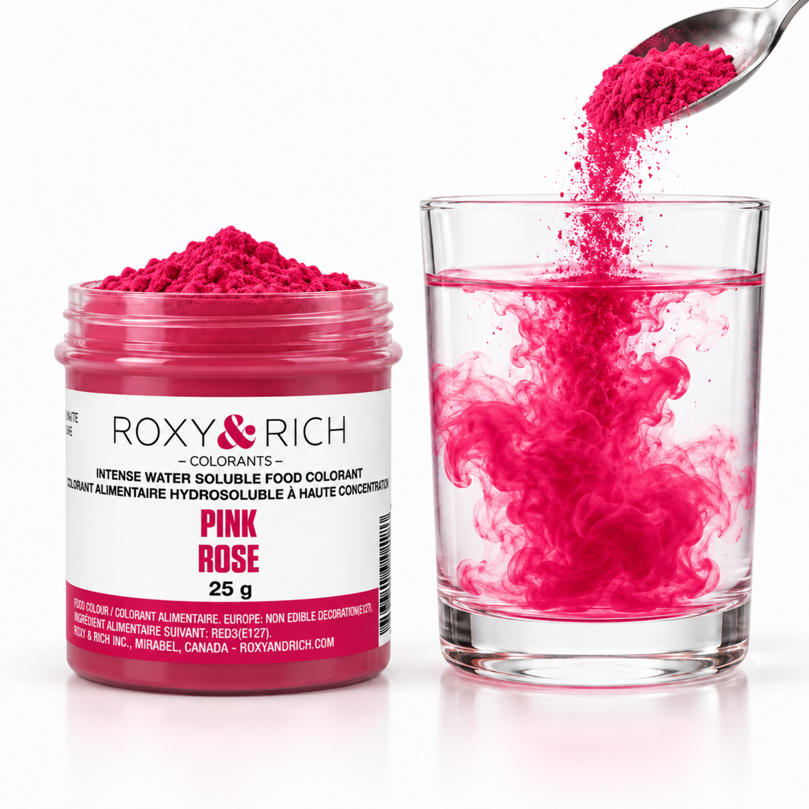 Roxy & Rich Roxy & Rich - Water Soluble Powdered Color, Pink - 25 g