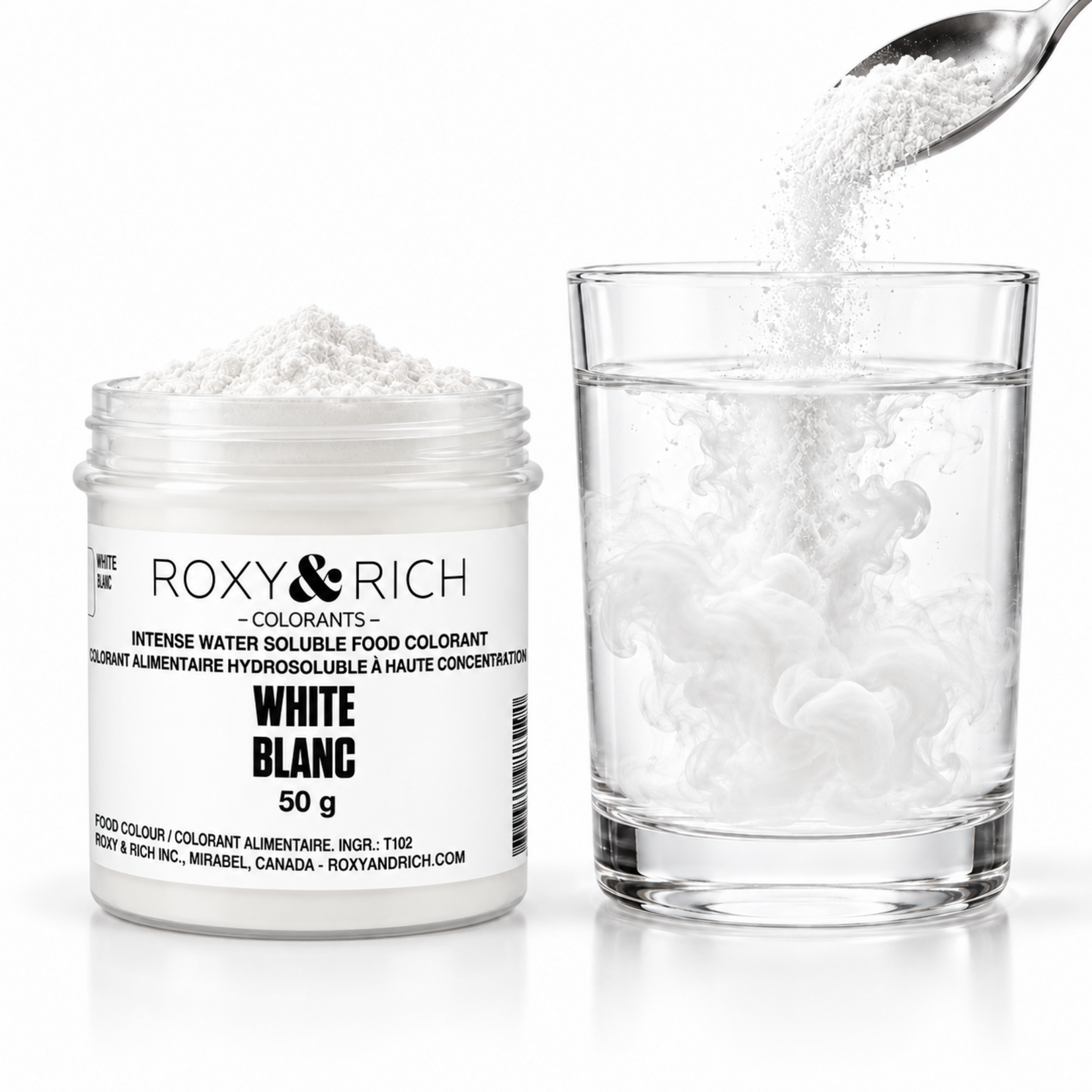 Roxy & Rich Roxy & Rich - Water Soluble Powdered Color, White - 50 g