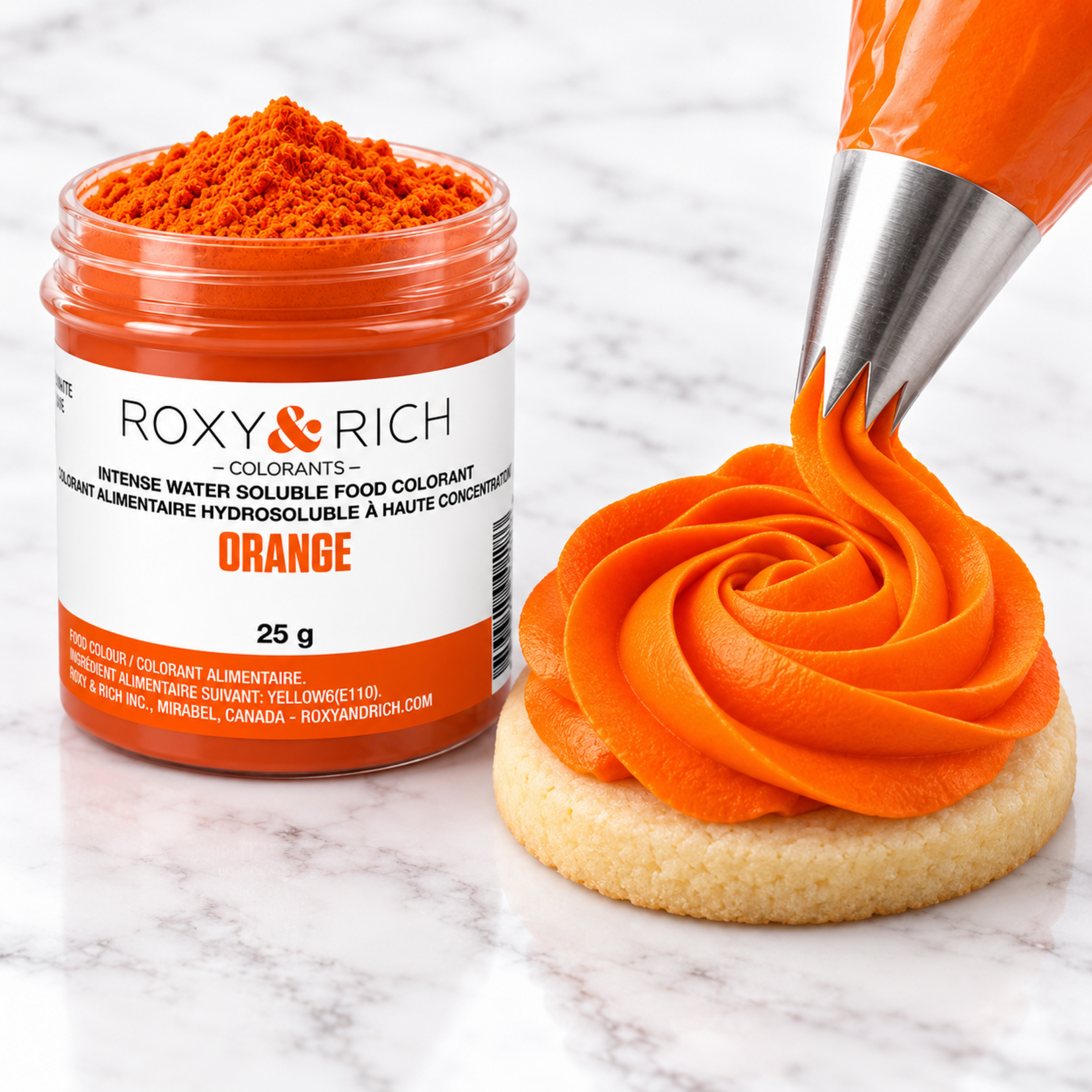 Roxy & Rich Roxy & Rich - Water Soluble Powdered Color, Orange - 25 g