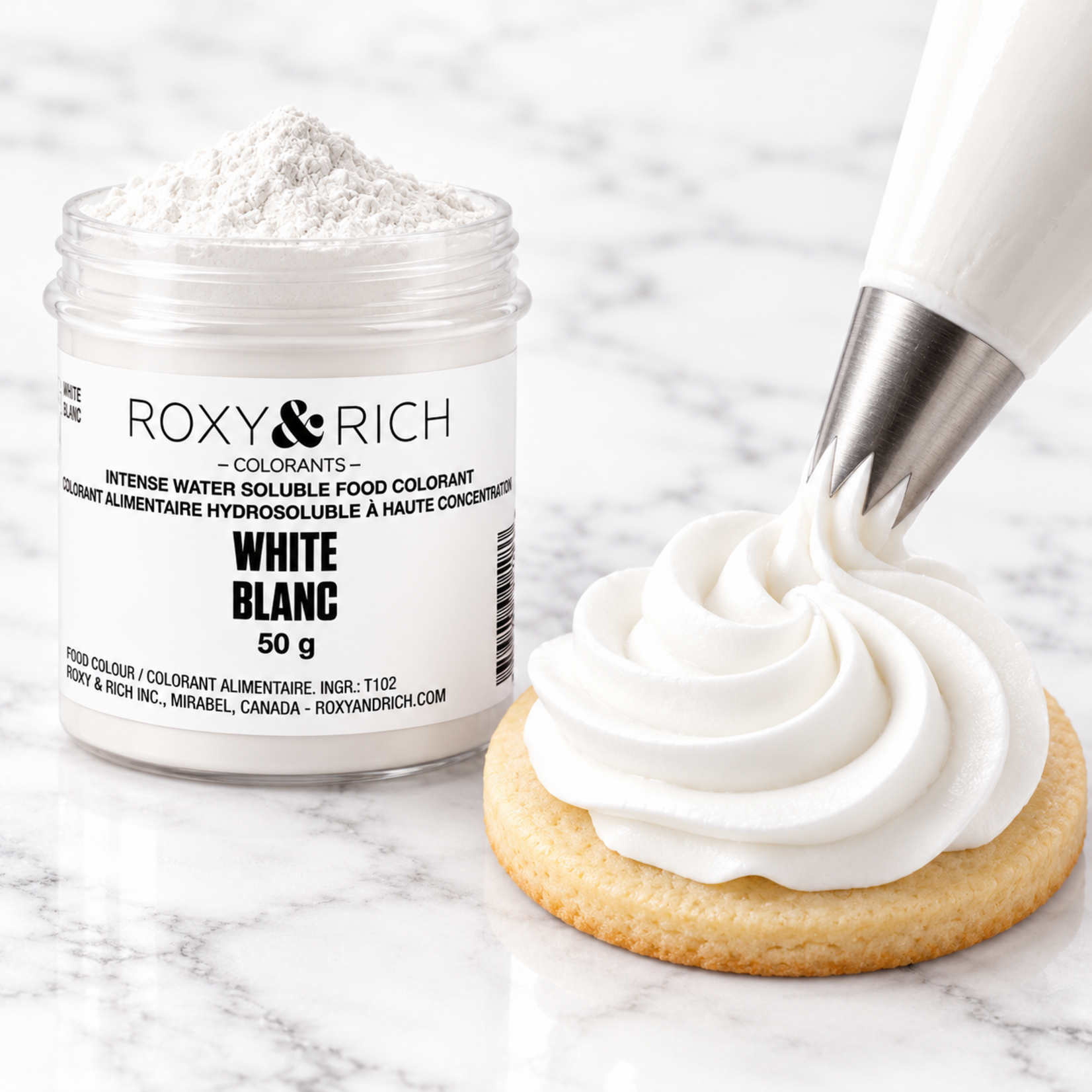 Roxy & Rich Roxy & Rich - Water Soluble Powdered Color, White - 50 g