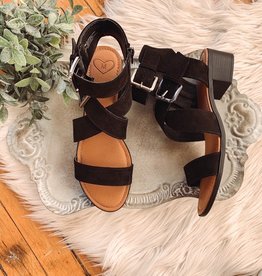 Black Double Strap Sandals