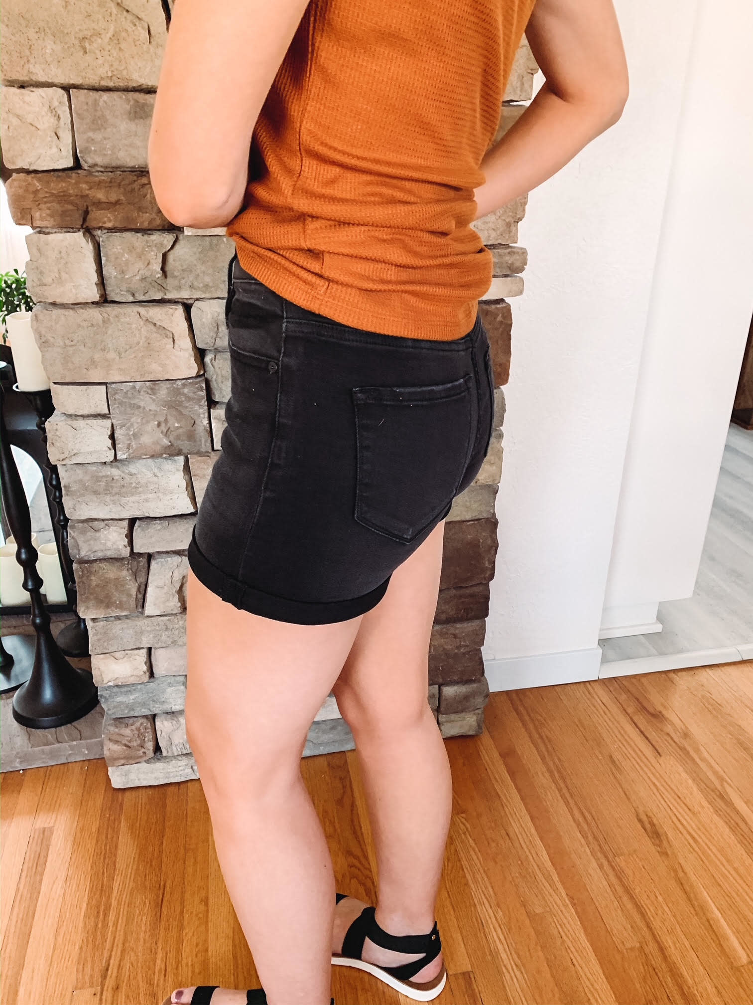 Kate Black Denim Shorts
