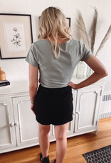 Jessi Black Side Button Skirt