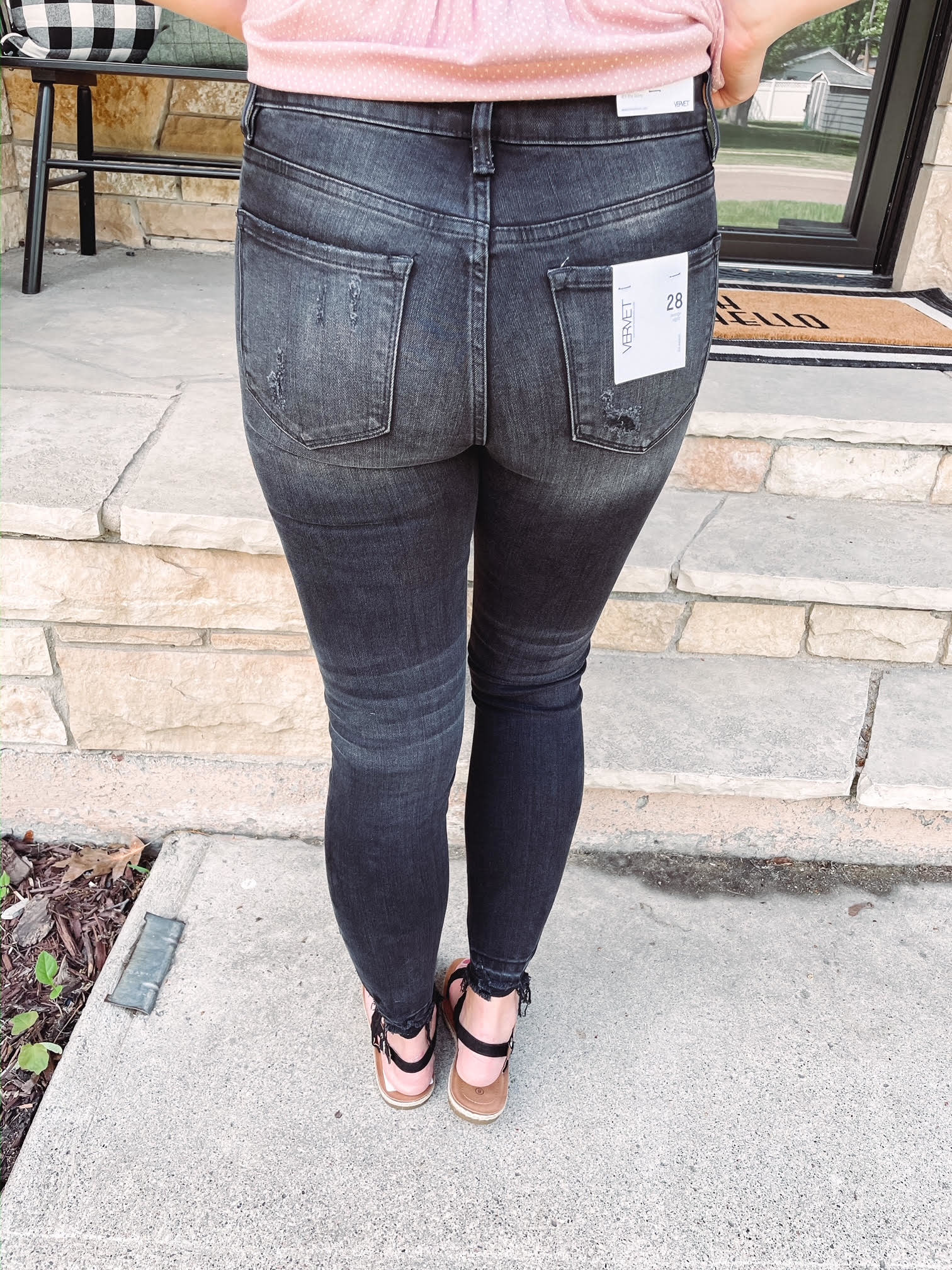 Amber Black Mid Rise Jeans