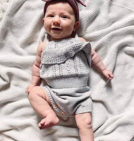 Knitted Grey Infant Jumpsuit