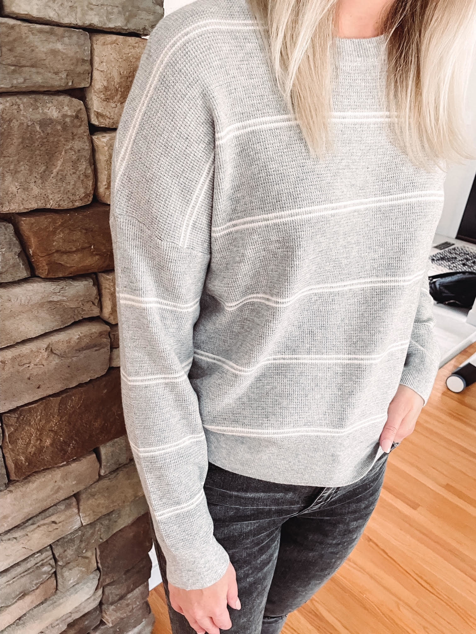 Sawyer Grey + Ivory Sweater