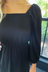 Olivia Midi Black Dress