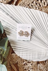 Isla Rhinestone Gold Earrings