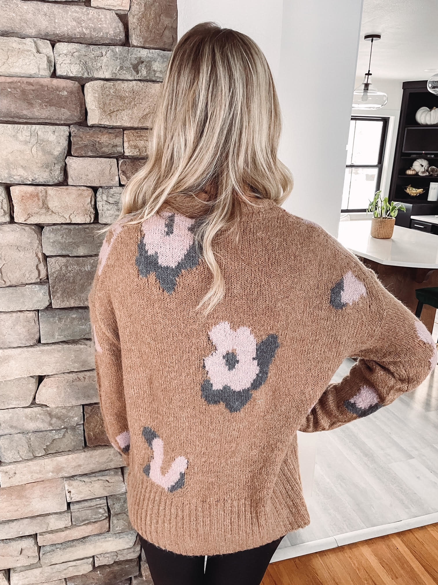 Addi Mocha Floral Sweater