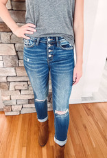 Jeanne Blue High Rise Straight Jeans