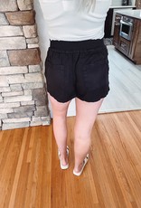 Emma Black Smocked Shorts