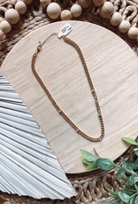 Stella Gold + Rhinestone Chain Necklace