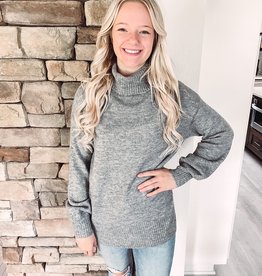 Paige Grey Turtle Neck Sweater