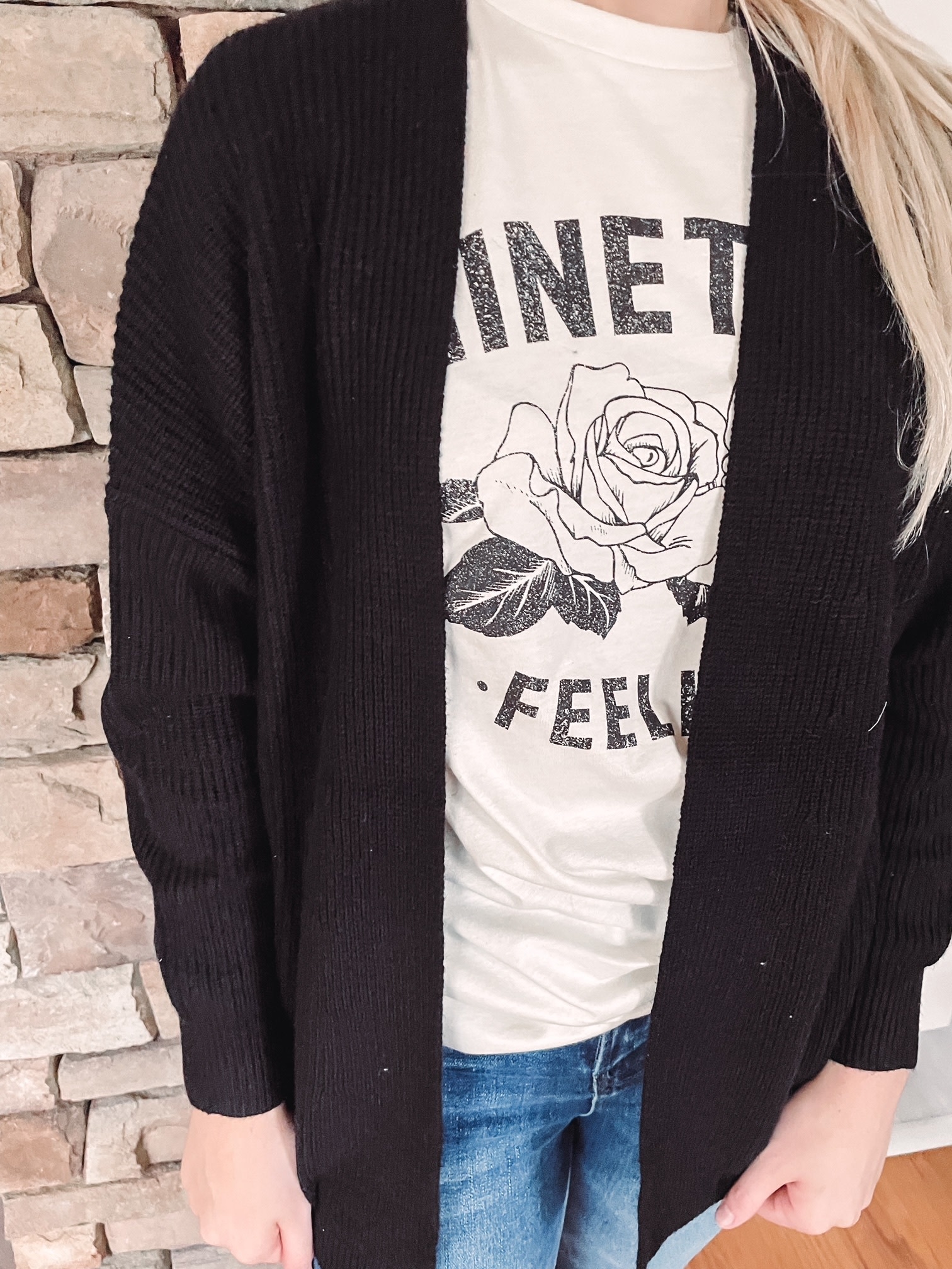 Laurie Black Knit Cardigan