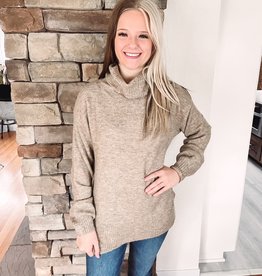 Stacy Taupe Turtle Neck Sweater