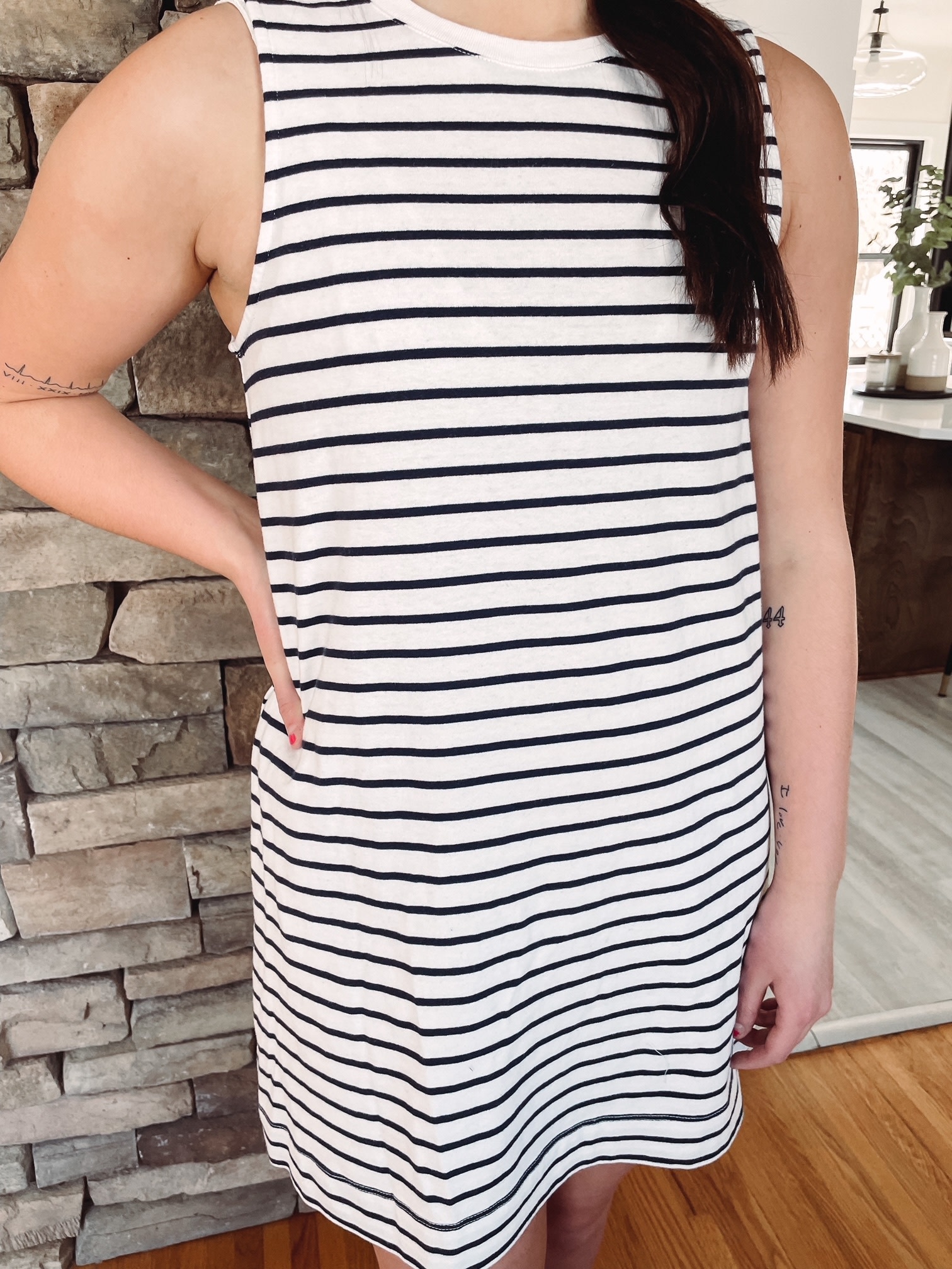 Sloane Navy Stripe Dress