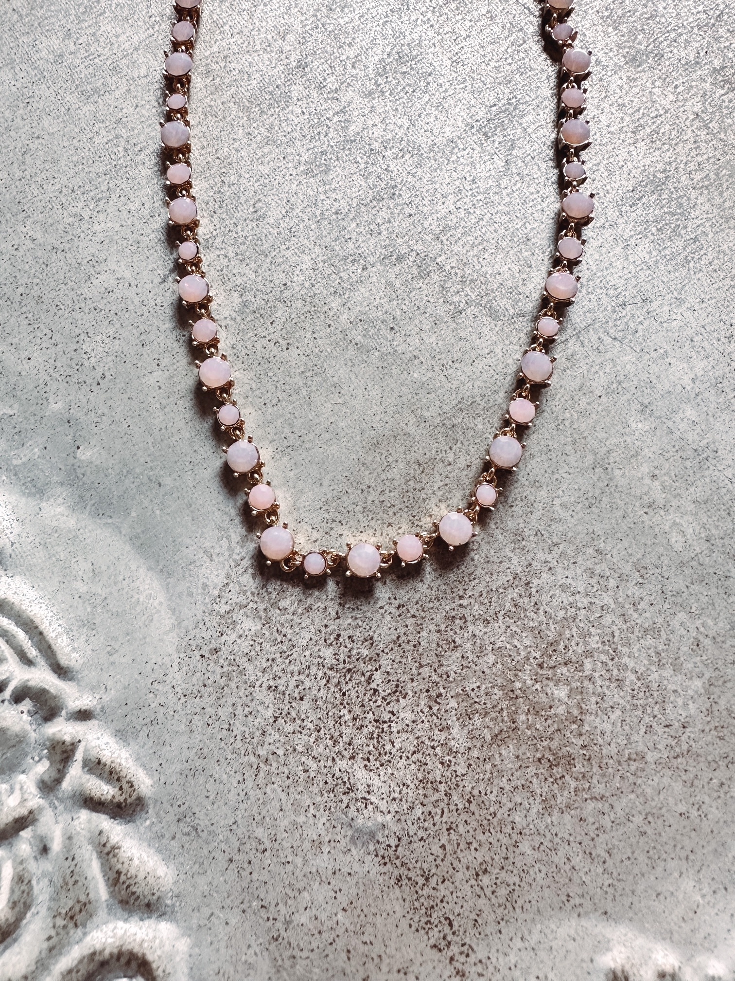 Pink Bold Stone Necklace