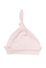 Pink Bunnies Stripe Ruffle Knotted Hat 0-3 mo