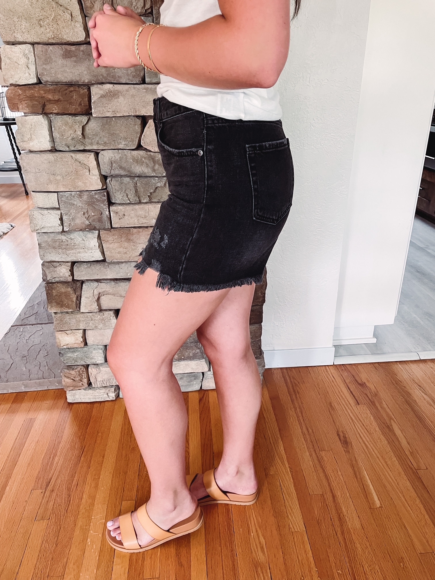 Bree (4" Inseam) Washed Black Shorts