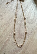 2-Layer Rhinestone Necklace