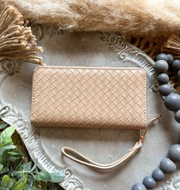 Taupe Weave Wallet