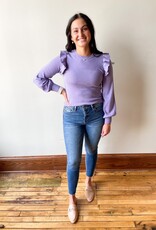 Julia Lavender Ruffle Sweater
