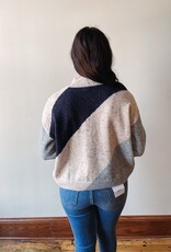 Amaya Gray Color Block Sweater