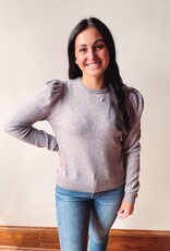 Miranda Charcoal Puff Sleeve Sweater