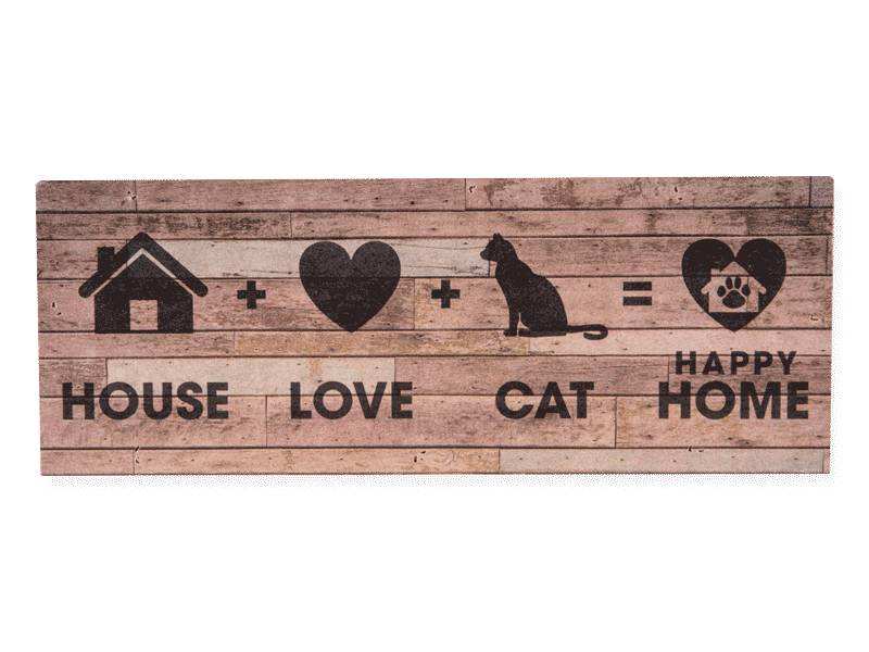 Dog Speak Dog Speak Large Pallet Box Sign House + Cat + Love = Home