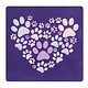 Dog Speak Dog Speak Absorbent Stone Coaster Heart Paws