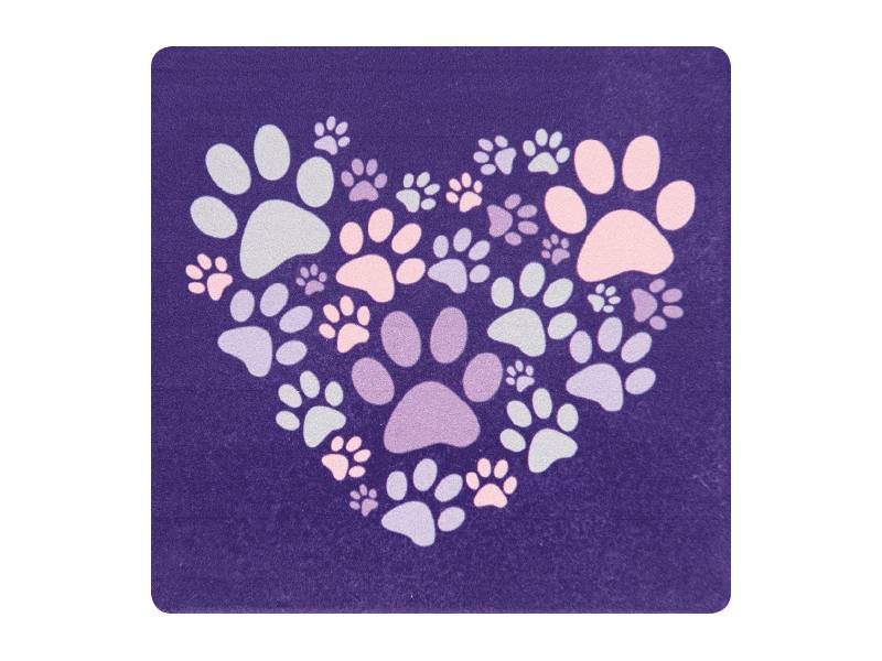 Dog Speak Dog Speak Absorbent Stone Coaster Heart Paws