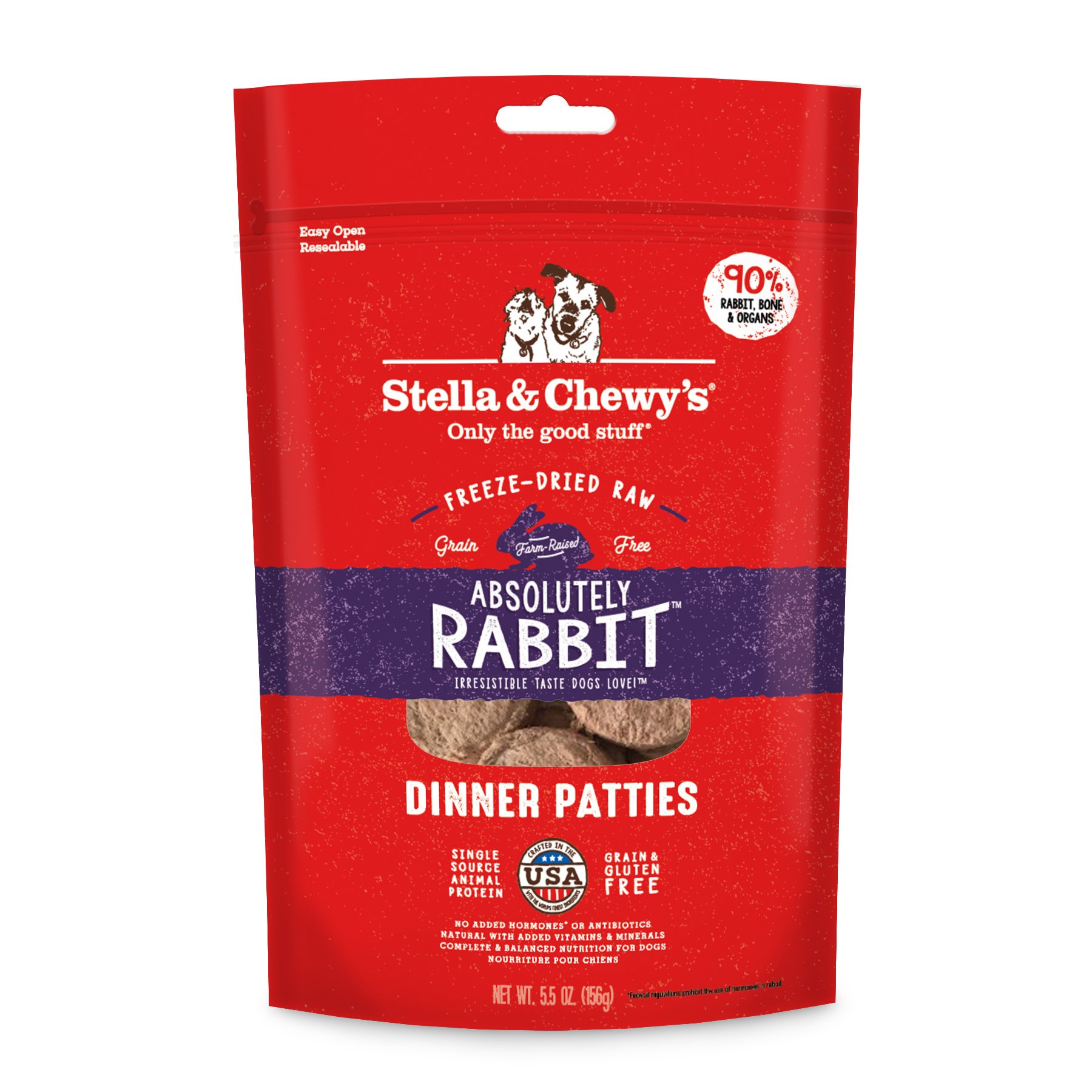 Stella & Chewys Stella & Chewys Absolutely Rabbit Freeze Dried Dinner Patties