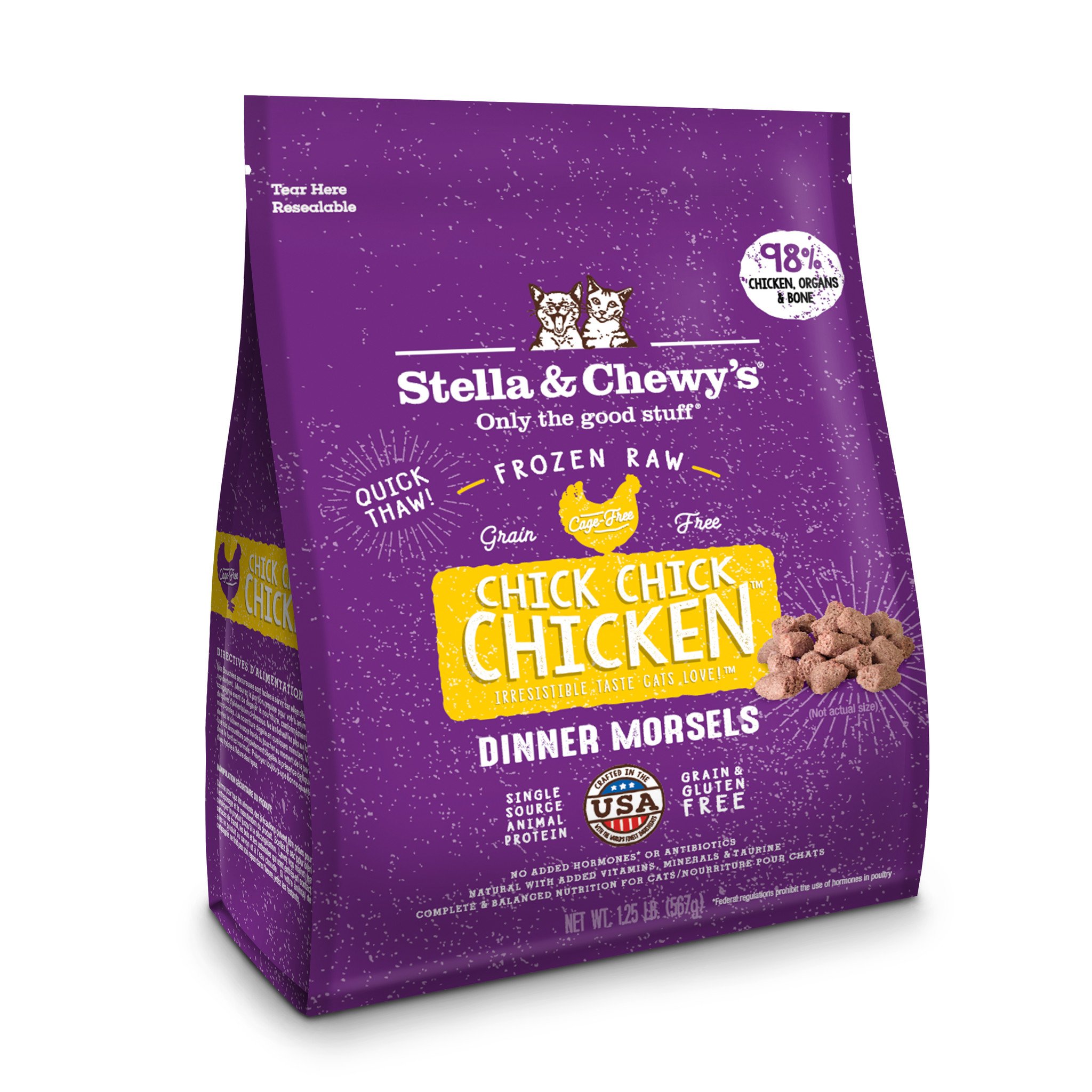 Stella & Chewys Stella & Chewys Chick Chick Chicken Frozen Raw Dinner Morsels For Cats