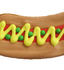 Bone Bons HotDog Bakery Cookie 5"