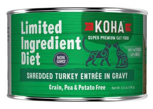 Koha Koha Shredded Limited Ingredient Turkey Entree in Gravy For Cats