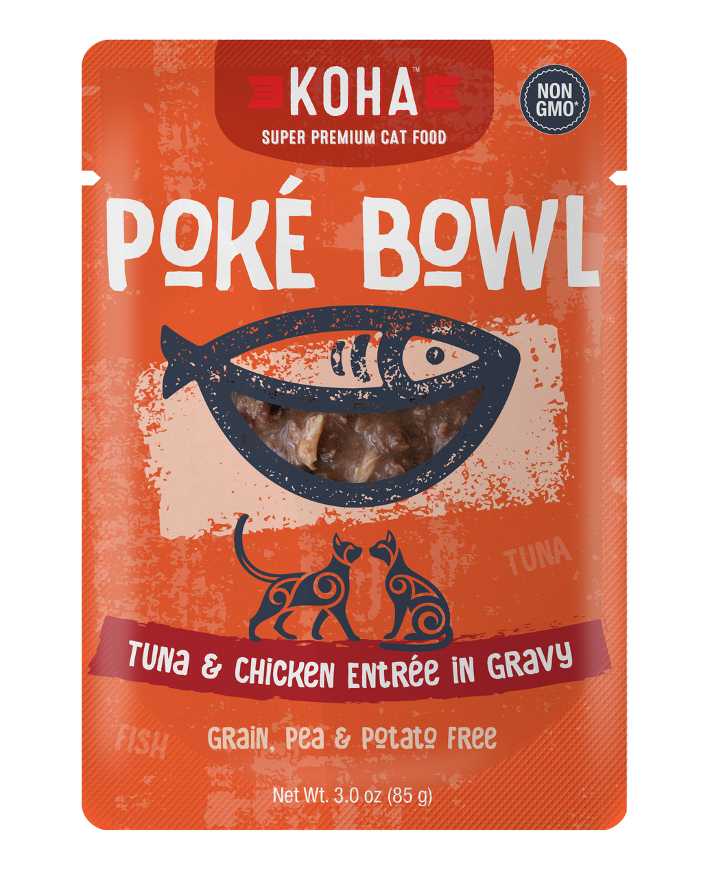 Koha Koha Poke Bowl Tuna & Chicken Entree in Gravy For Cats