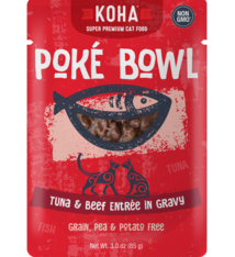 Koha Koha Poke Bowl Tuna & Beef Entree in Gravy For Cats