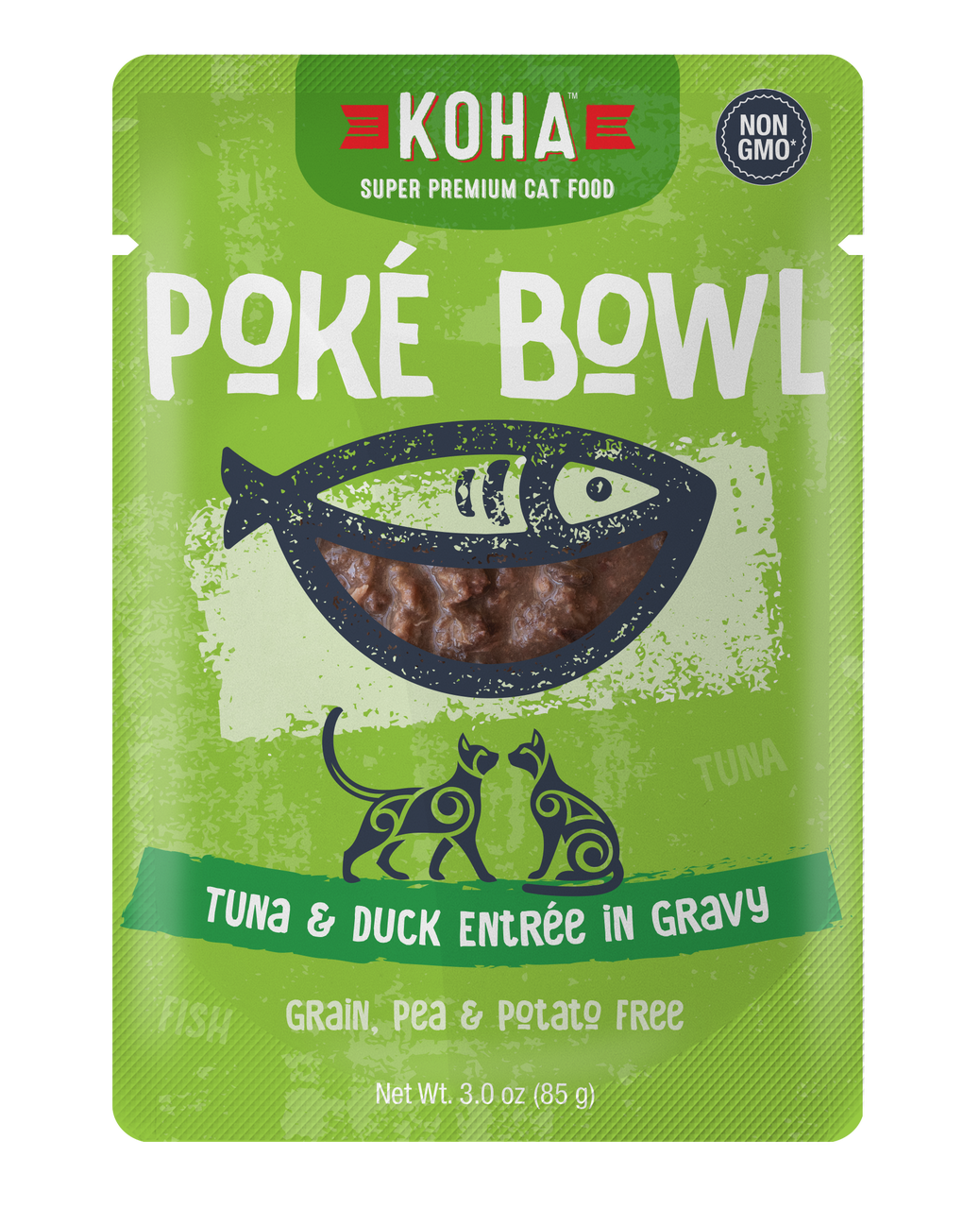 Koha Koha Poke Bowl Tuna & Duck Entree in Gravy For Cats