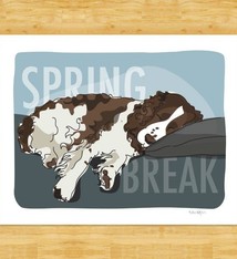 Pop Doggie Pop Doggie Red & White Springer Spaniel, Spring Break Print