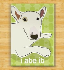 Pop Doggie Pop Doggie Bull Terrier Magnet, I Ate It