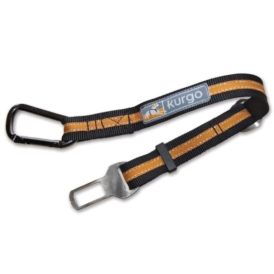 Kurgo Kurgo Direct to Seatbelt Tether, Black & Orange