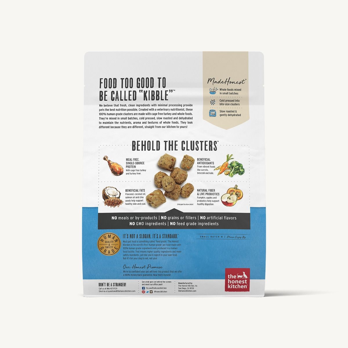 The Honest Kitchen Honest Kitchen Grain Free Turkey Recipe Whole Food Clusters