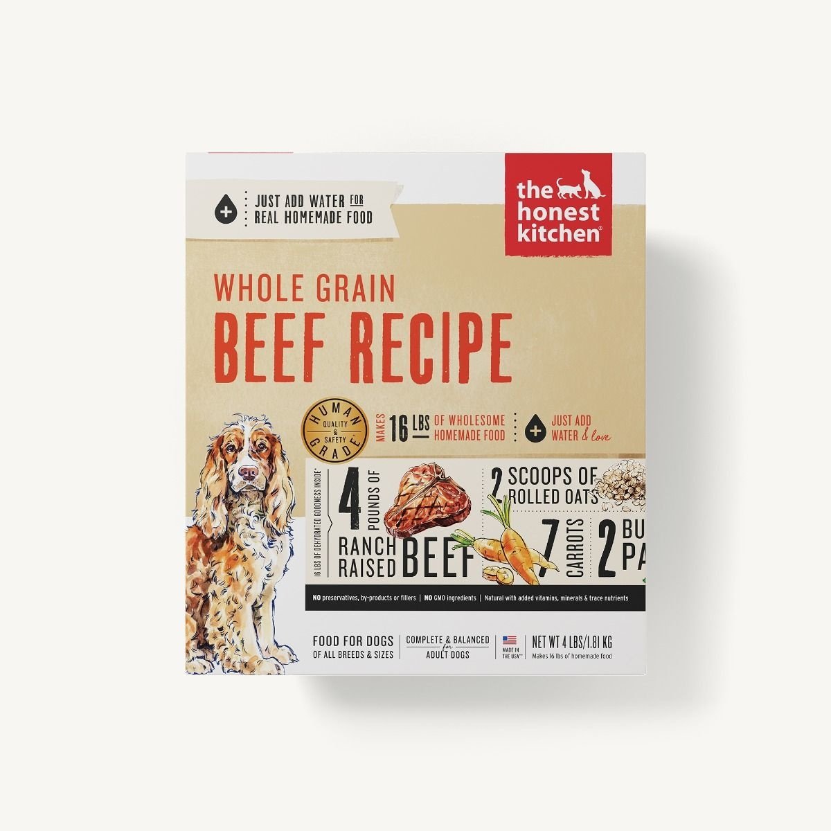 The Honest Kitchen Honest Kitchen Dehydrated Whole Grain Beef Recipe