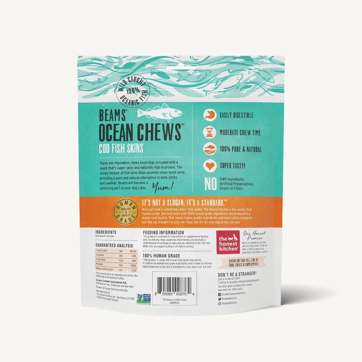 The Honest Kitchen Honest Kitchen Beams Ocean Chews Cod Skins