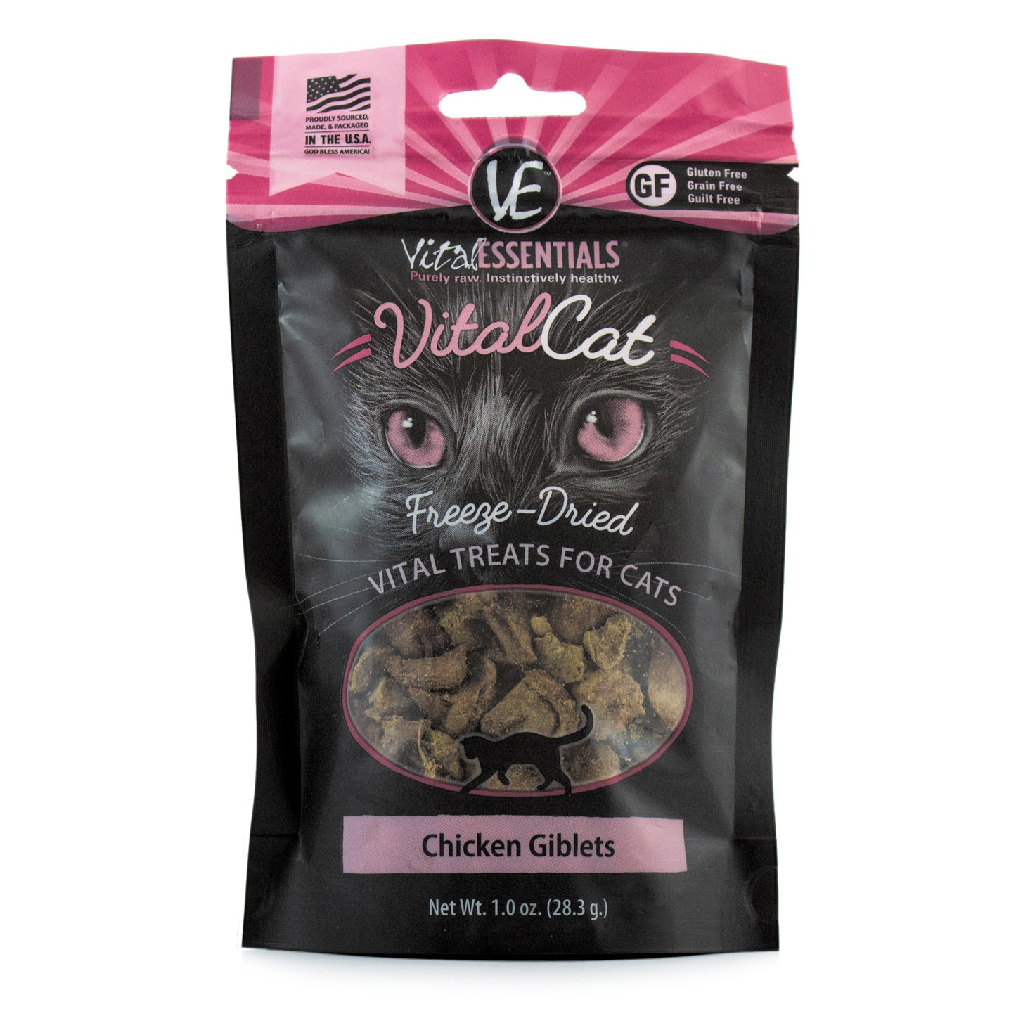 Vital Essentials Freeze Dried Chicken Giblets For Cats 1oz Pet Food