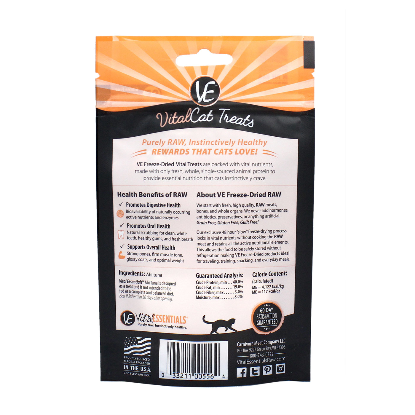 Vital Essentials Vital Essentials Freeze Dried Raw Ahi Tuna For Cats 1.1oz
