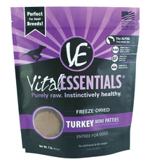 Vital Essentials Vital Essentials Freeze Dried Raw Turkey Entree Mini Patties, 14oz