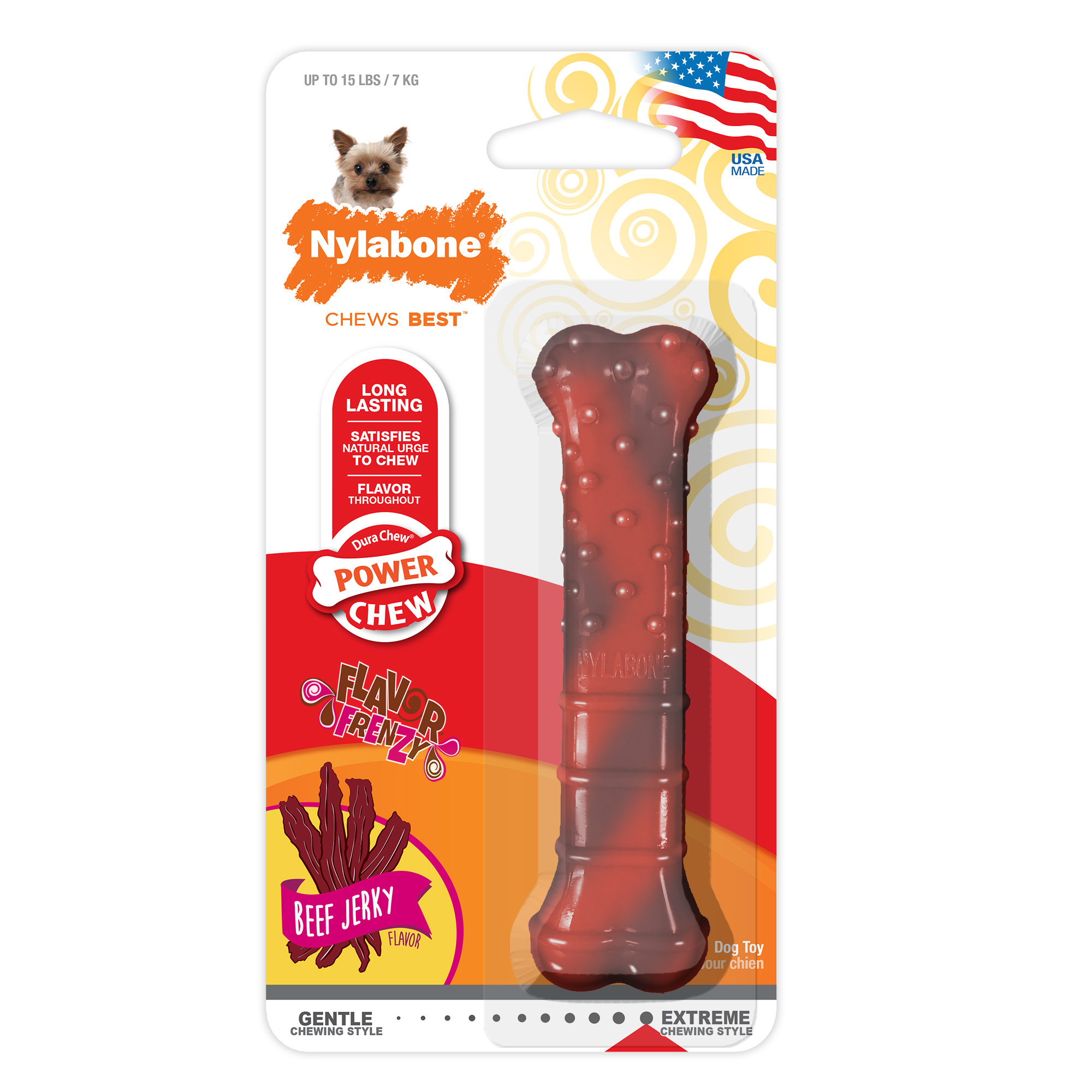 Nylabone Nylabone Flavor Frenzy Dura Beef Jerky Petite