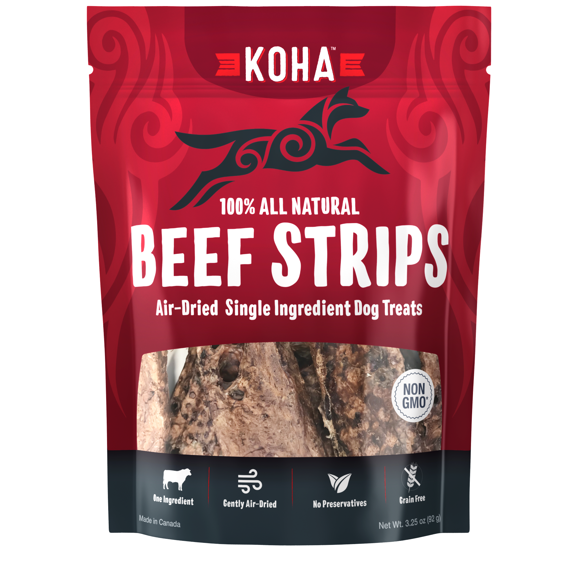 Koha Koha Air Dried Single Ingredient Beef Strips 3.25oz